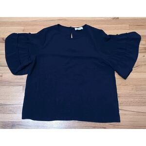 Evereve Blouse Womens Size Small Blue Y2k